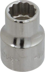 Blackhawk by Proto - 3/8" Drive, Standard Hand Socket - 12 Points, 57/64" OAL, Chrome Finish - USA Tool & Supply