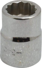 Blackhawk by Proto - 3/8" Drive, Standard Hand Socket - 12 Points, 57/64" OAL, Chrome Finish - USA Tool & Supply