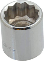 Blackhawk by Proto - 3/8" Drive, Standard Hand Socket - 12 Points, 1" OAL, Chrome Finish - USA Tool & Supply