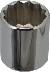 Blackhawk by Proto - 3/8" Drive, Standard Hand Socket - 12 Points, 1-13/64" OAL, Chrome Finish - USA Tool & Supply