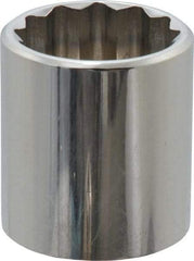 Blackhawk by Proto - 3/8" Drive, Standard Hand Socket - 12 Points, 1-13/64" OAL, Chrome Finish - USA Tool & Supply