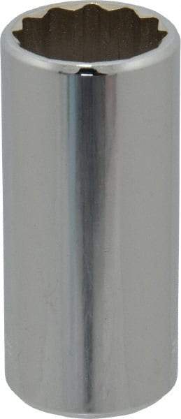 Blackhawk by Proto - 3/4", 3/8" Drive, Deep Hand Socket - 12 Points, 2-15/64" OAL, Chrome Finish - USA Tool & Supply