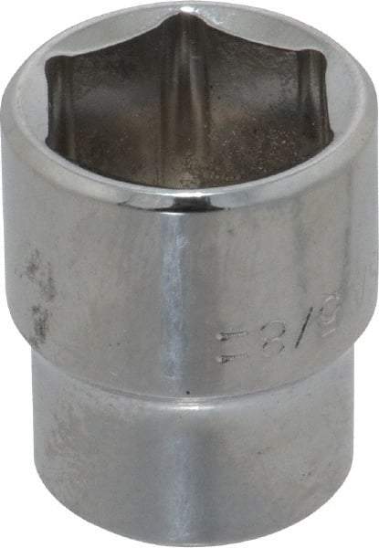 Blackhawk by Proto - 5/8", 3/8" Drive, Standard Hand Socket - 6 Points, 1" OAL, Chrome Finish - USA Tool & Supply