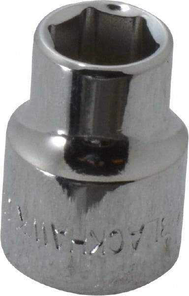 Blackhawk by Proto - 3/8" Drive, Standard Hand Socket - 6 Points, 57/64" OAL, Chrome Finish - USA Tool & Supply