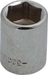 Blackhawk by Proto - 3/8" Drive, Standard Hand Socket - 6 Points, 1" OAL, Chrome Finish - USA Tool & Supply