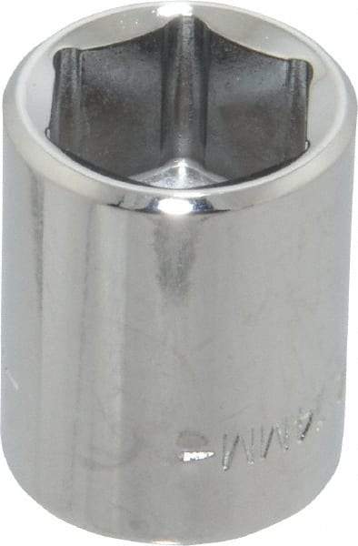 Blackhawk by Proto - 3/8" Drive, Standard Hand Socket - 6 Points, 1" OAL, Chrome Finish - USA Tool & Supply