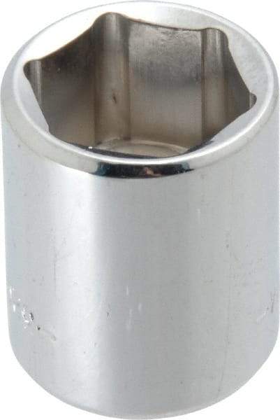 Blackhawk by Proto - 3/8" Drive, Standard Hand Socket - 6 Points, 1" OAL, Chrome Finish - USA Tool & Supply