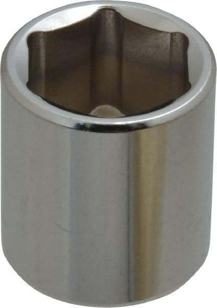 Blackhawk by Proto - 3/8" Drive, Standard Hand Socket - 6 Points, 1-13/64" OAL, Chrome Finish - USA Tool & Supply