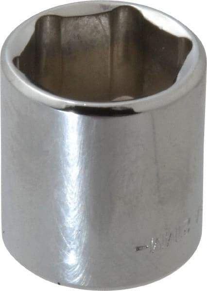 Blackhawk by Proto - 3/8" Drive, Standard Hand Socket - 6 Points, 1-13/64" OAL, Chrome Finish - USA Tool & Supply