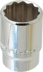 Blackhawk by Proto - 3/4", 1/2" Drive, Standard Hand Socket - 12 Points, 1-1/2" OAL, Chrome Finish - USA Tool & Supply