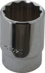 Blackhawk by Proto - 13/16", 1/2" Drive, Standard Hand Socket - 12 Points, 1-1/2" OAL, Chrome Finish - USA Tool & Supply