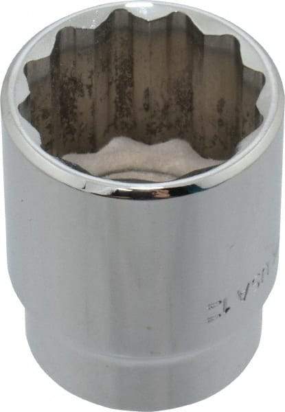 Blackhawk by Proto - 1", 1/2" Drive, Standard Hand Socket - 12 Points, 1-37/64" OAL, Chrome Finish - USA Tool & Supply