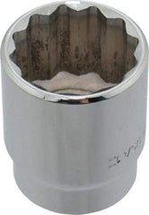 Blackhawk by Proto - 1", 1/2" Drive, Standard Hand Socket - 12 Points, 1-37/64" OAL, Chrome Finish - USA Tool & Supply