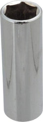 Blackhawk by Proto - 3/4", 1/2" Drive, Deep Hand Socket - 6 Points, 3-3/32" OAL, Chrome Finish - USA Tool & Supply