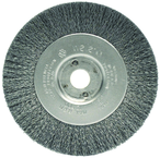 4" Diameter - 3/8-1/2" Arbor Hole - Crimped Stainless Straight Wheel - USA Tool & Supply