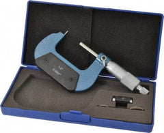 Value Collection - 1 to 2 Inch Measurement Range, 0.0001 Inch Graduation, Barrel Anvil, Ratchet Stop Thimble, Mechanical Tube Micrometer - Accurate Up to 0.001 Inch, Accurate Up to 0.001 Inch, Enamel Finish, Carbide - USA Tool & Supply