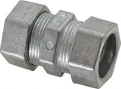 Thomas & Betts - 1/2" Trade, Die Cast Zinc Compression EMT Conduit Coupling - Noninsulated - USA Tool & Supply