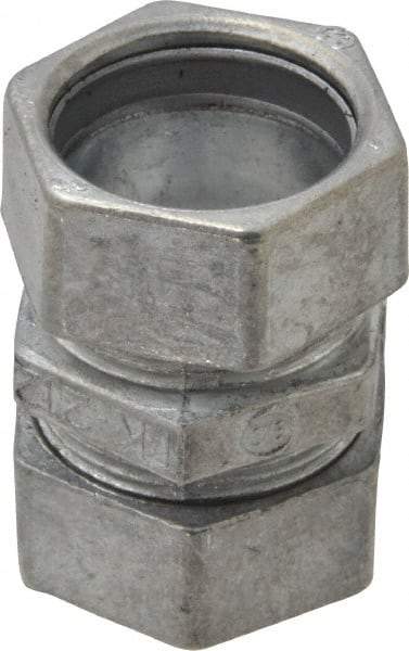 Thomas & Betts - 3/4" Trade, Die Cast Zinc Compression EMT Conduit Coupling - Noninsulated - USA Tool & Supply