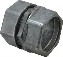 Thomas & Betts - 1-1/2" Trade, Die Cast Zinc Compression EMT Conduit Coupling - Noninsulated - USA Tool & Supply