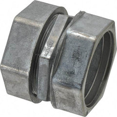 Thomas & Betts - 2" Trade, Die Cast Zinc Compression EMT Conduit Coupling - Noninsulated - USA Tool & Supply