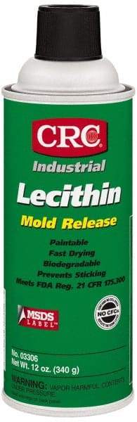 CRC - 16 Ounce Aerosol Can, Clear, General Purpose Mold Release - Food Grade, Lecithin Composition - USA Tool & Supply