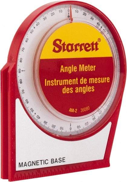 Starrett - 90° Max Measurement Mechanical Inclinometer - USA Tool & Supply
