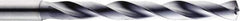 SGS - 3.8mm, 140° Point, Spiral Flute, Solid Carbide Taper Length Drill Bit - AlTiN Finish, 43mm Flute Length, 81mm OAL, Series 140 - USA Tool & Supply