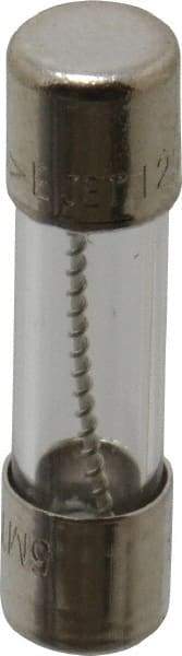 Ferraz Shawmut - 125 VAC, 4 Amp, Time Delay Miniature Glass Fuse - Clip Mount, 20mm OAL, 10 kA Rating, 5mm Diam - USA Tool & Supply
