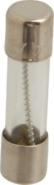 Ferraz Shawmut - 125 VAC, 5 Amp, Time Delay Miniature Glass Fuse - Clip Mount, 20mm OAL, 10 kA Rating, 5mm Diam - USA Tool & Supply