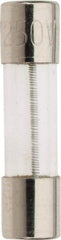 Ferraz Shawmut - 250 VAC, 0.6 Amp, Time Delay Miniature Glass Fuse - Clip Mount, 20mm OAL, 5mm Diam - USA Tool & Supply