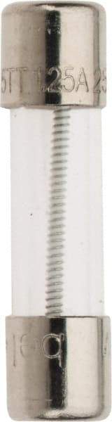 Ferraz Shawmut - 250 VAC, 1.25 Amp, Time Delay Miniature Glass Fuse - Clip Mount, 20mm OAL, 5mm Diam - USA Tool & Supply