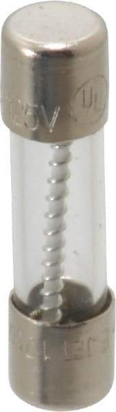 Ferraz Shawmut - 125 VAC, 5 Amp, Time Delay Miniature Glass Fuse - Clip Mount, 20mm OAL, 10 kA Rating, 5mm Diam - USA Tool & Supply