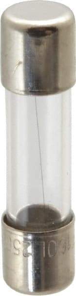 Ferraz Shawmut - 250 VAC, 0.16 Amp, Fast-Acting Miniature Glass Fuse - Clip Mount, 20mm OAL, 5mm Diam - USA Tool & Supply
