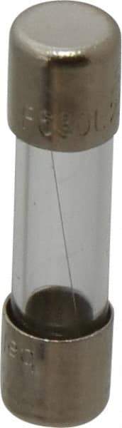 Ferraz Shawmut - 250 VAC, 0.63 Amp, Fast-Acting Miniature Glass Fuse - Clip Mount, 20mm OAL, 5mm Diam - USA Tool & Supply