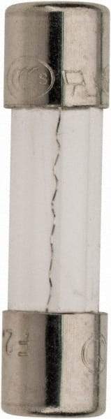 Ferraz Shawmut - 250 VAC, 2.5 Amp, Fast-Acting Miniature Glass Fuse - Clip Mount, 20mm OAL, 5mm Diam - USA Tool & Supply