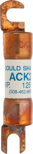 Ferraz Shawmut - 2 Amp Time Delay Round Forklift & Truck Fuse - 125VAC, 125VDC, 3.07" Long x 0.5" Wide, Bussman ACK2, Ferraz Shawmut ACK2 - USA Tool & Supply