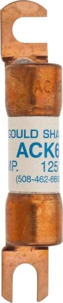 Ferraz Shawmut - 6 Amp Time Delay Round Forklift & Truck Fuse - 125VAC, 125VDC, 3.07" Long x 0.5" Wide, Bussman ACK6, Ferraz Shawmut ACK6 - USA Tool & Supply