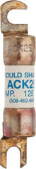 Ferraz Shawmut - 25 Amp Time Delay Round Forklift & Truck Fuse - 125VAC, 125VDC, 3.07" Long x 0.5" Wide, Bussman ACK25, Ferraz Shawmut ACK25 - USA Tool & Supply