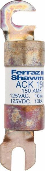 Ferraz Shawmut - 150 Amp Time Delay Round Forklift & Truck Fuse - 125VAC, 125VDC, 4.72" Long x 1" Wide, Bussman ACK150, Ferraz Shawmut ACK150 - USA Tool & Supply