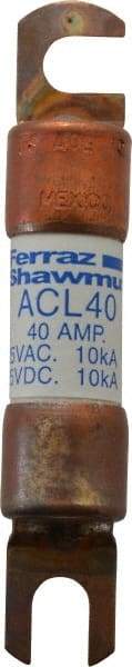 Ferraz Shawmut - 40 Amp General Purpose Round Forklift & Truck Fuse - 125VAC, 125VDC, 3.07" Long x 0.5" Wide, Bussman ACL40, Ferraz Shawmut ACL40 - USA Tool & Supply