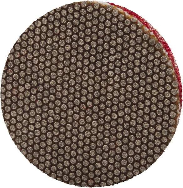 3M - 1" Diam, 200 Grit, Diamond Hook & Loop Disc - Very Fine Grade, Coated, Cloth Backing, Series 6002J - USA Tool & Supply