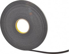 3M - 1/2" x 36 Yd Rubber Adhesive Double Sided Tape - 1/16" Thick, Black, Polyethylene Foam Liner, Continuous Roll, Series 4466B - USA Tool & Supply