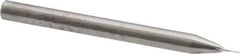 RobbJack - 0.01", 0.03" LOC, 1/8" Shank Diam, 1-1/2" OAL, 2 Flute, Solid Carbide Square End Mill - Single End, Uncoated, Spiral Flute, 30° Helix, Centercutting, Right Hand Cut, Right Hand Flute, Series SR-2 - USA Tool & Supply