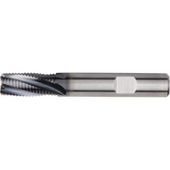 Kennametal - 12mm Diam, Fine Pitch, 16mm LOC, 4 Flute Solid Carbide 45° Corner Chamfer Roughing End Mill - AlTiN Finish, 73mm OAL, 12mm Shank Diam, Single End, Centercutting, 20° Helix - USA Tool & Supply