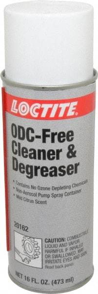 Loctite - 16 oz Can Cleaner/Degreaser - Liquid, Hydrocarbon-Based, Unscented - USA Tool & Supply