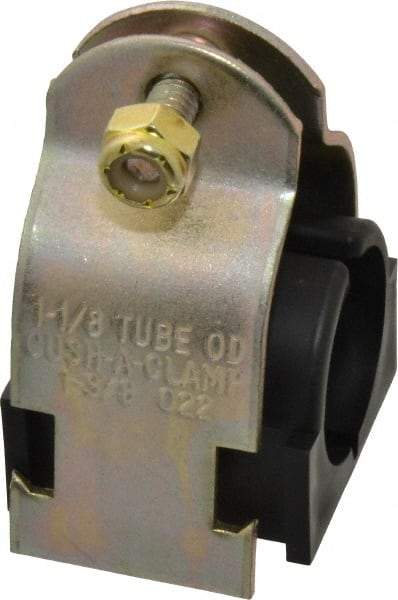 ZSI - 1-1/8" Pipe, Tube Clamp with Cushion - Dichromate - USA Tool & Supply