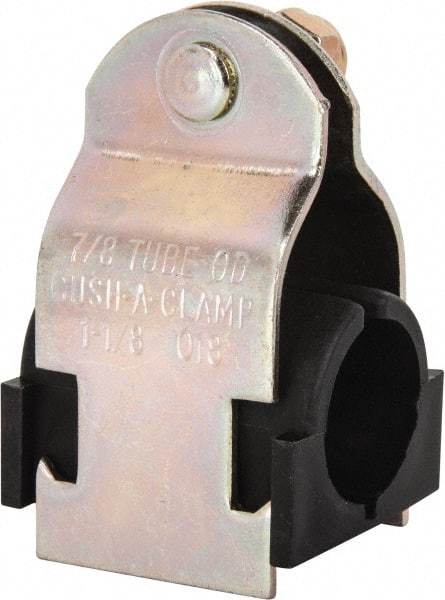 ZSI - 1/2" Pipe," Pipe Clamp with Cushion - Dichromate - USA Tool & Supply