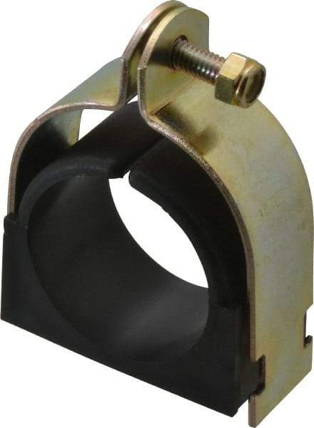 ZSI - 2" Pipe," Pipe Clamp with Cushion - Dichromate - USA Tool & Supply