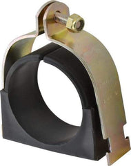 ZSI - 2-1/2" Pipe," Pipe Clamp with Cushion - Dichromate - USA Tool & Supply