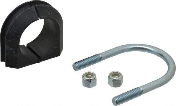 ZSI - 1-1/2" Pipe, Steel U Bolt Clamp with Cushion - Electro Galvanized, 3/4" Panel Thickness - USA Tool & Supply